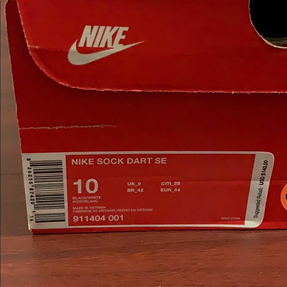 Bnib Nike sock dart SE stock X verified running shoes Blk sneaker waterproof - Picture 4 of 8